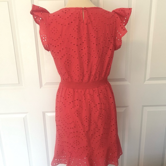 Coral Eyelet Dress - Picture 2 of 4